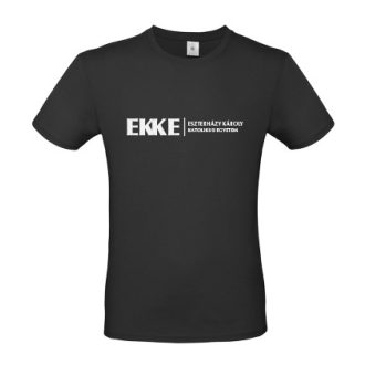 Férfi fekete póló egyszerű EKKE felirattal