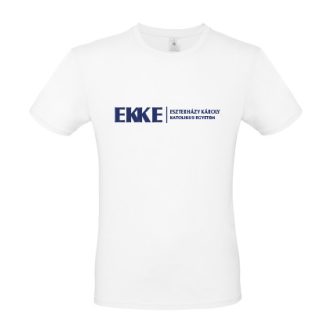 Férfi fehér póló egyszerű EKKE felirattal